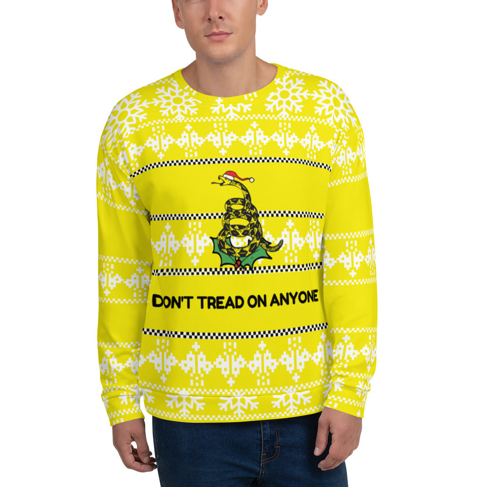 Don't Tread on me "Ugly Christmas Sweater" Unisex Sweatshirt - Proud Libertarian - Proud Libertarian