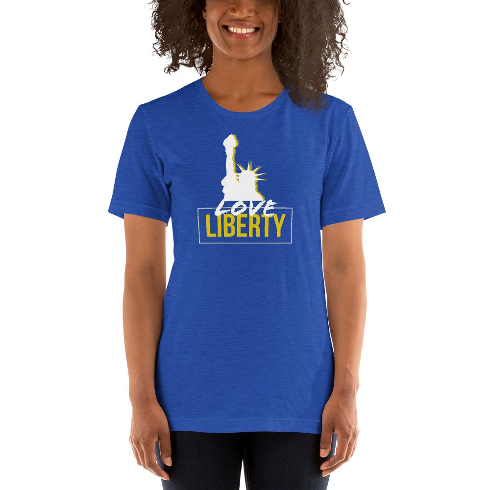 Love Liberty Short-Sleeve Unisex T-Shirt - Proud Libertarian - Proud Libertarian