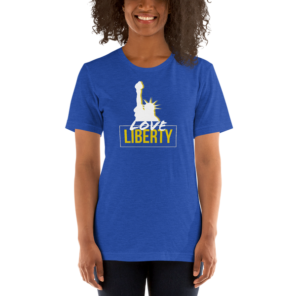 Love Liberty Short-Sleeve Unisex T-Shirt - Proud Libertarian - Proud Libertarian