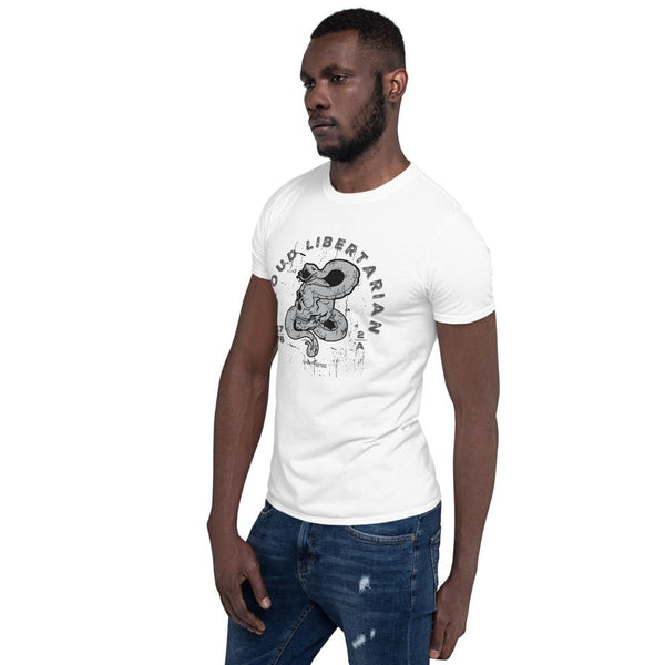 Proud Libertarian Snake Skull Shirt Short-Sleeve Unisex T-Shirt - Proud Libertarian - Proud Libertarian