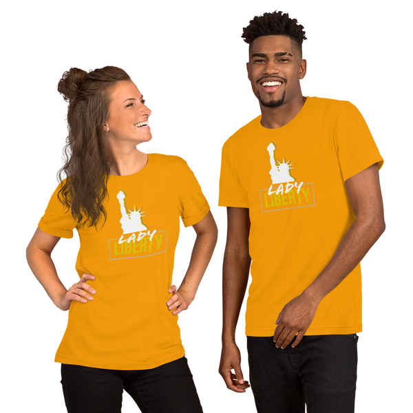 Lady Liberty Short-Sleeve Unisex T-Shirt - Proud Libertarian - Proud Libertarian