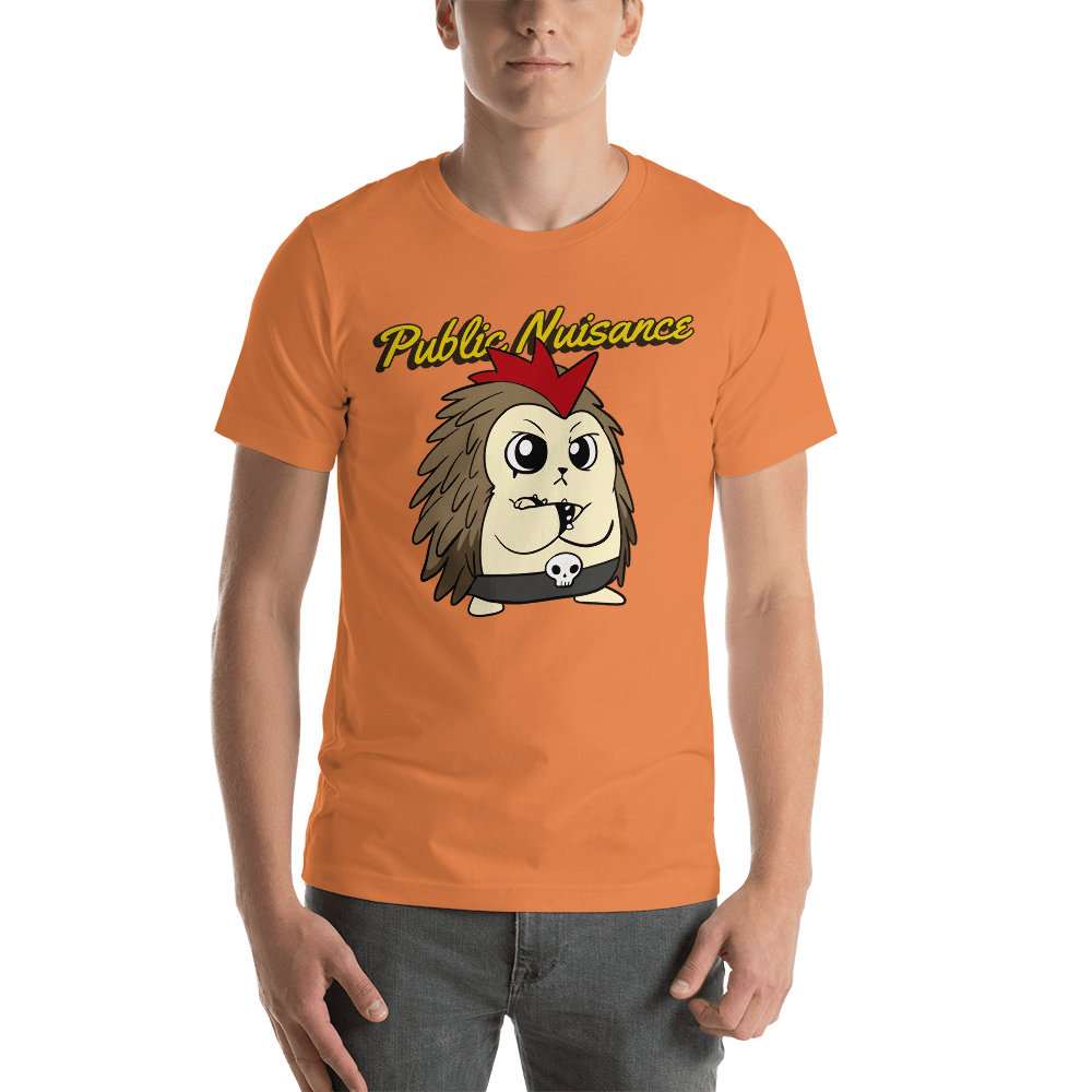 Public Nuisance Angry Libertarian Cartoon Porcupine T-Shirt - Proud Libertarian - Cartoons of Liberty