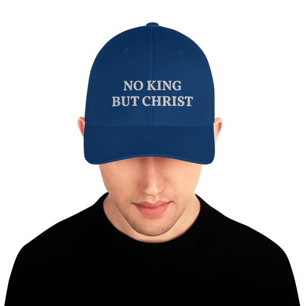 AnarchoChristian - No KIng but Christ FlexFit Hat - Proud Libertarian - AnarchoChristian