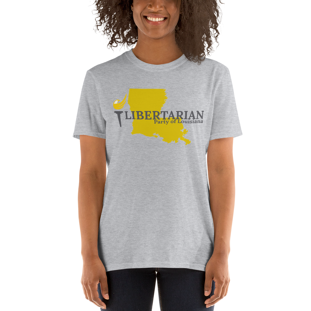 Libertarian Party of Louisiana Short-Sleeve Unisex T-Shirt - Proud Libertarian - Proud Libertarian