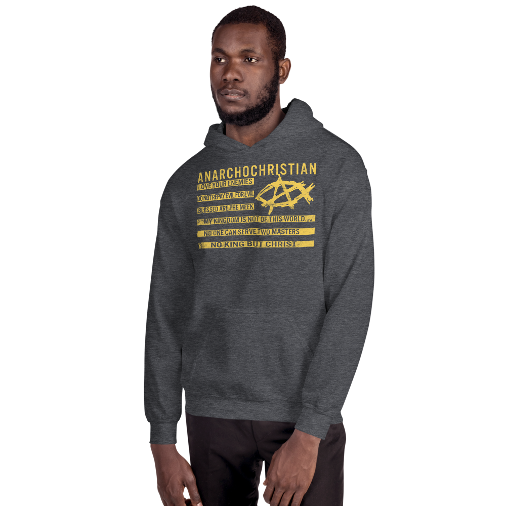 AnarchoChristian No King But Christ Christian Flag Unisex Hoodie - Proud Libertarian - AnarchoChristian