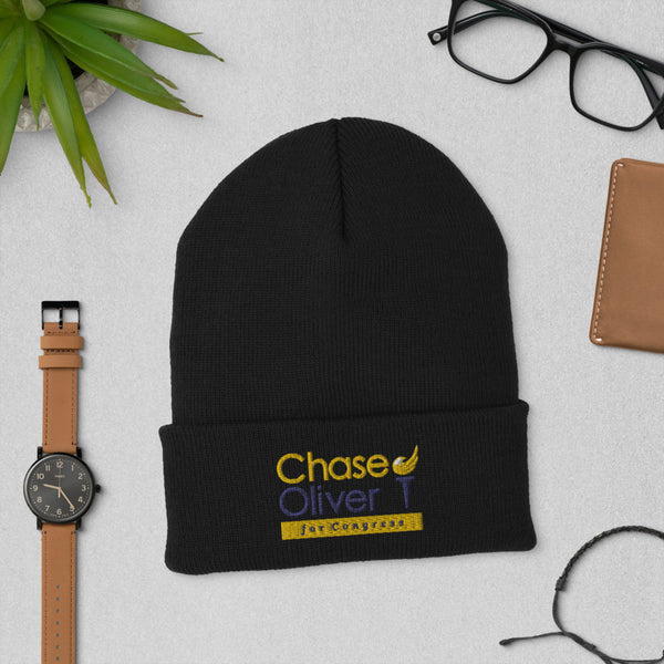 Chase Oliver For Congress Cuffed Beanie - Proud Libertarian