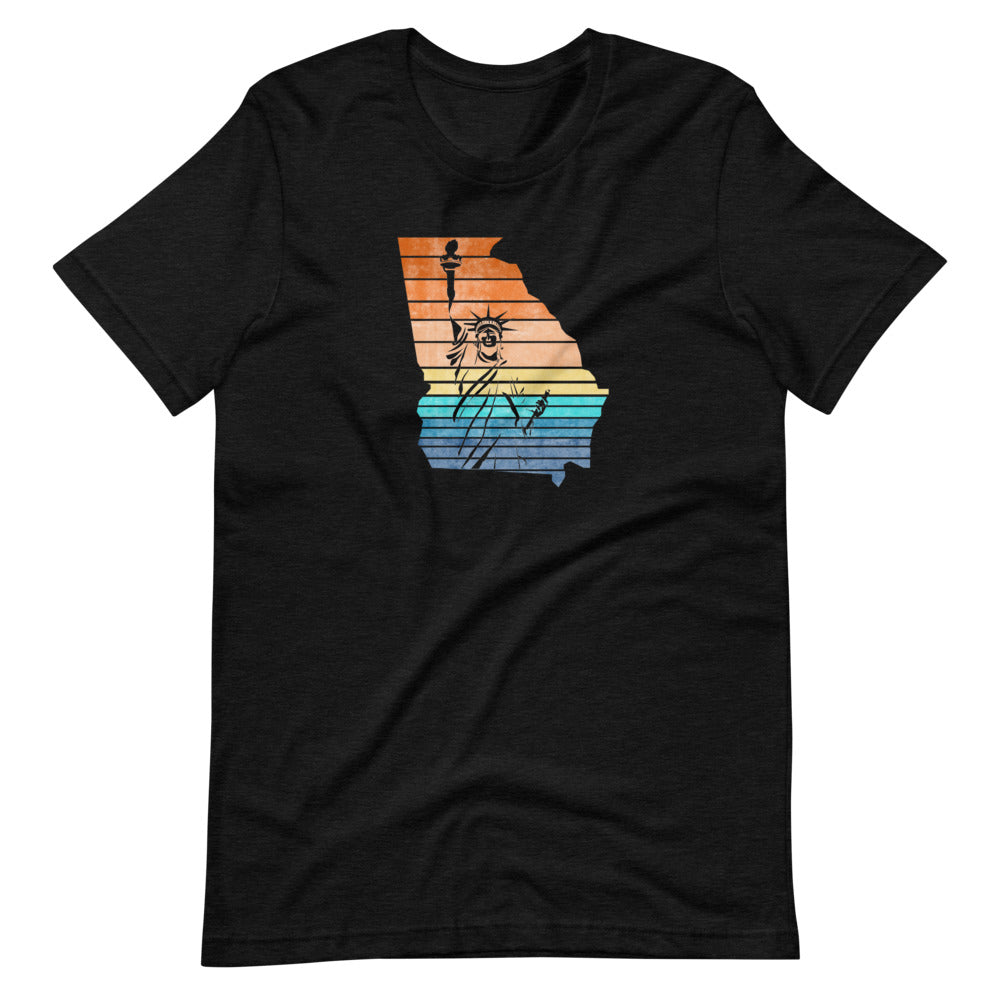 Lady Liberty Georgia Short-Sleeve Unisex T-Shirt - Proud Libertarian - Libertarian Party of Georgia