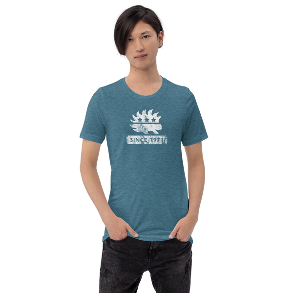 Libertarian Porcupine (Since 1971) Short-Sleeve Unisex Heathered T-Shirt - Proud Libertarian - Proud Libertarian