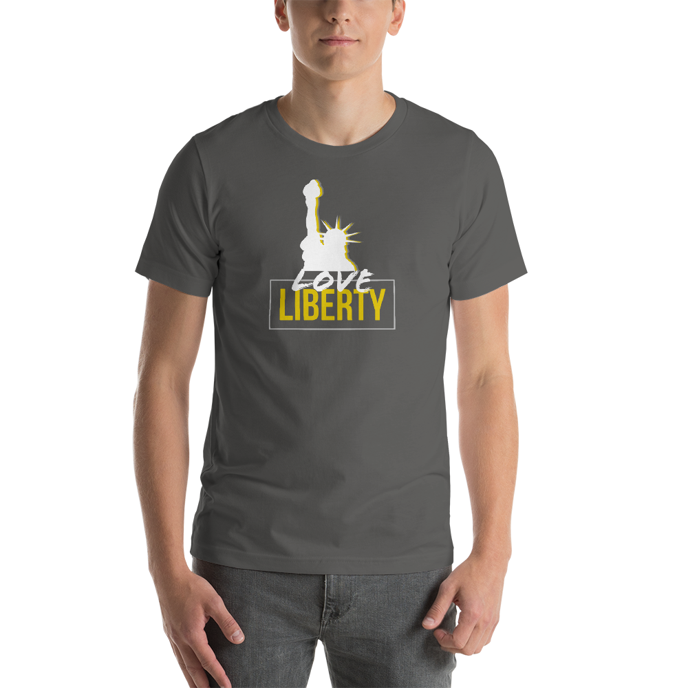 Love Liberty Short-Sleeve Unisex T-Shirt - Proud Libertarian - Proud Libertarian