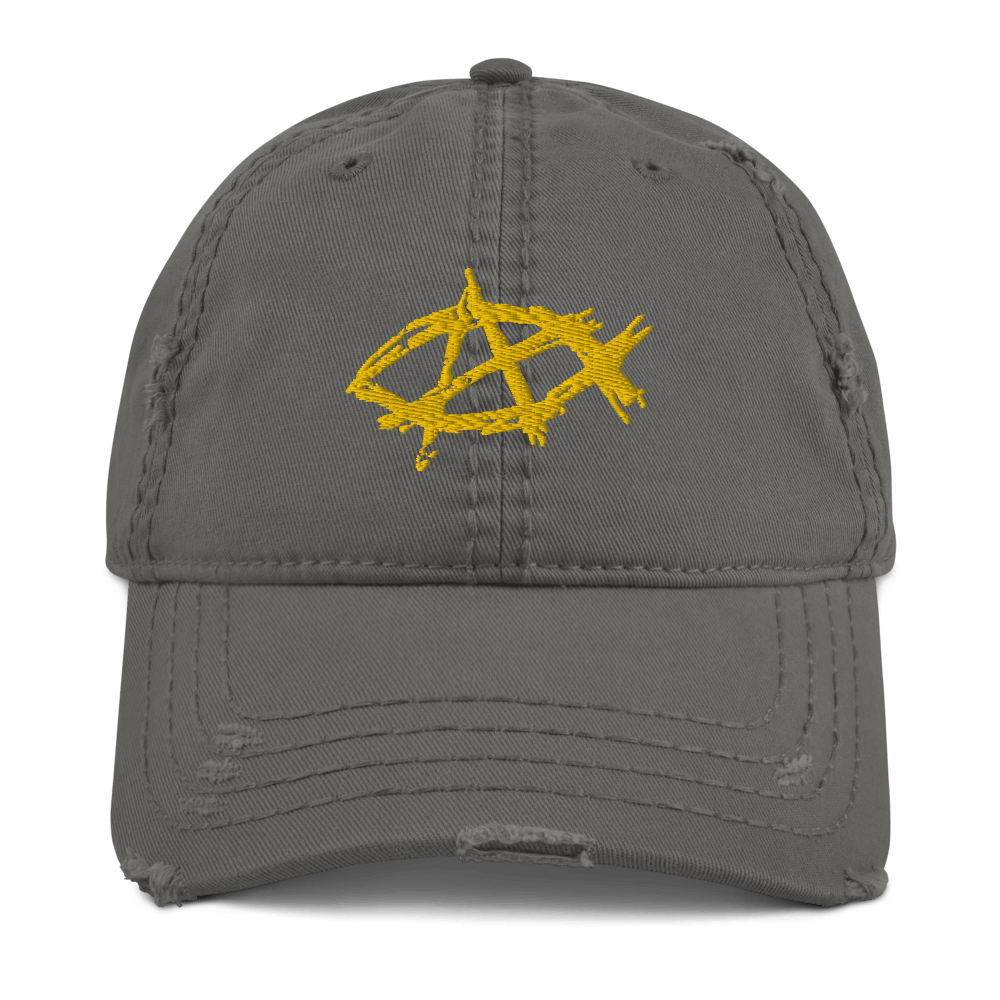 AnarchoChristian Distressed Dad Hat - Proud Libertarian - AnarchoChristian