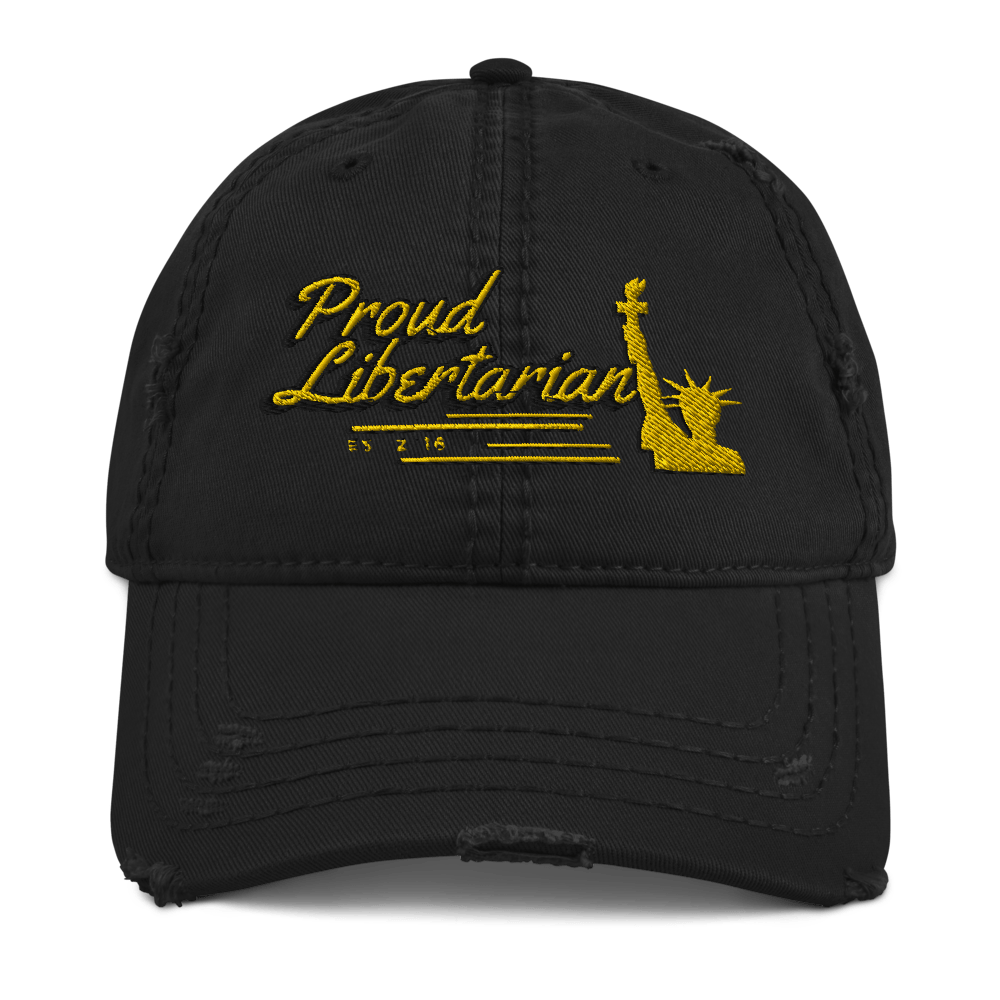 Proud Libertarian Distressed Dad Hat - Proud Libertarian - Proud Libertarian