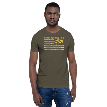 AnarchoChristian - No King But Christ Christian Flag Premium T-Shirt - Proud Libertarian - AnarchoChristian