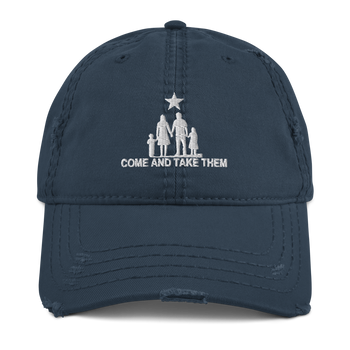 Come and Take Them Anti-War Distressed Dad Hat - Proud Libertarian - AnarchoChristian