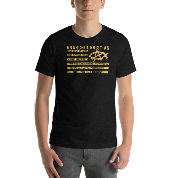 AnarchoChristian - No King But Christ Christian Flag Premium T-Shirt - Proud Libertarian - AnarchoChristian