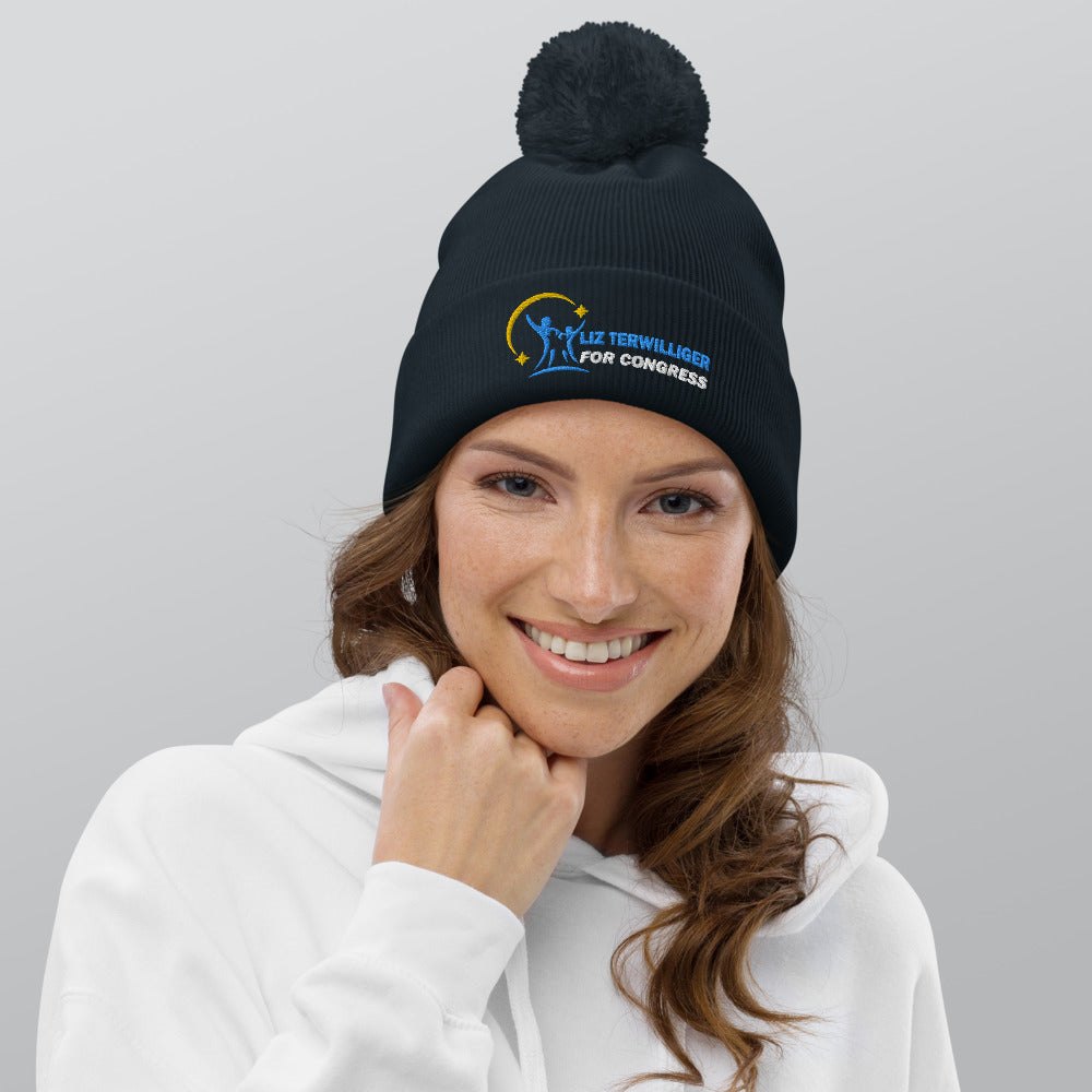 Liz Terwilliger for Congress Pom-Pom Beanie - Proud Libertarian - Terwilliger for Congress