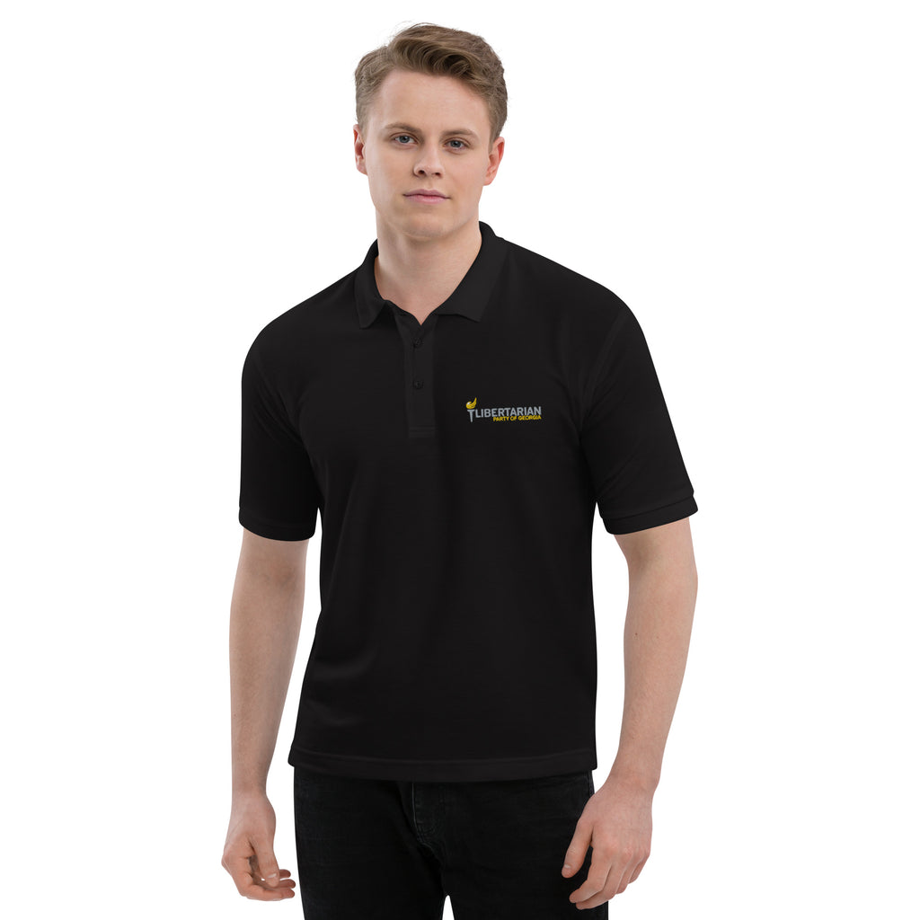 Libertarian Party of Georgia Men's Premium Polo - Proud Libertarian - Libertarian Party of Georgia