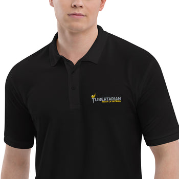 Libertarian Party of Georgia Men's Premium Polo - Proud Libertarian - Libertarian Party of Georgia