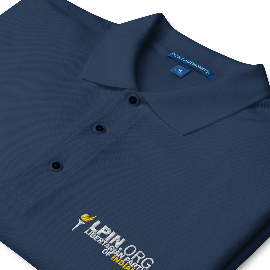 Libertarian Party of Indiana Men's Premium Polo - Proud Libertarian - Libertarian Party of Indiana