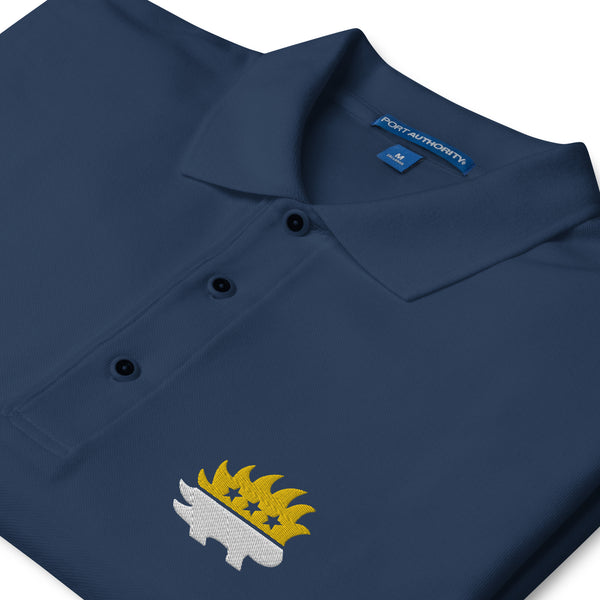 Libertarian Party Porcupine (Two-Color) Men's Premium Polo - Proud Libertarian - Proud Libertarian