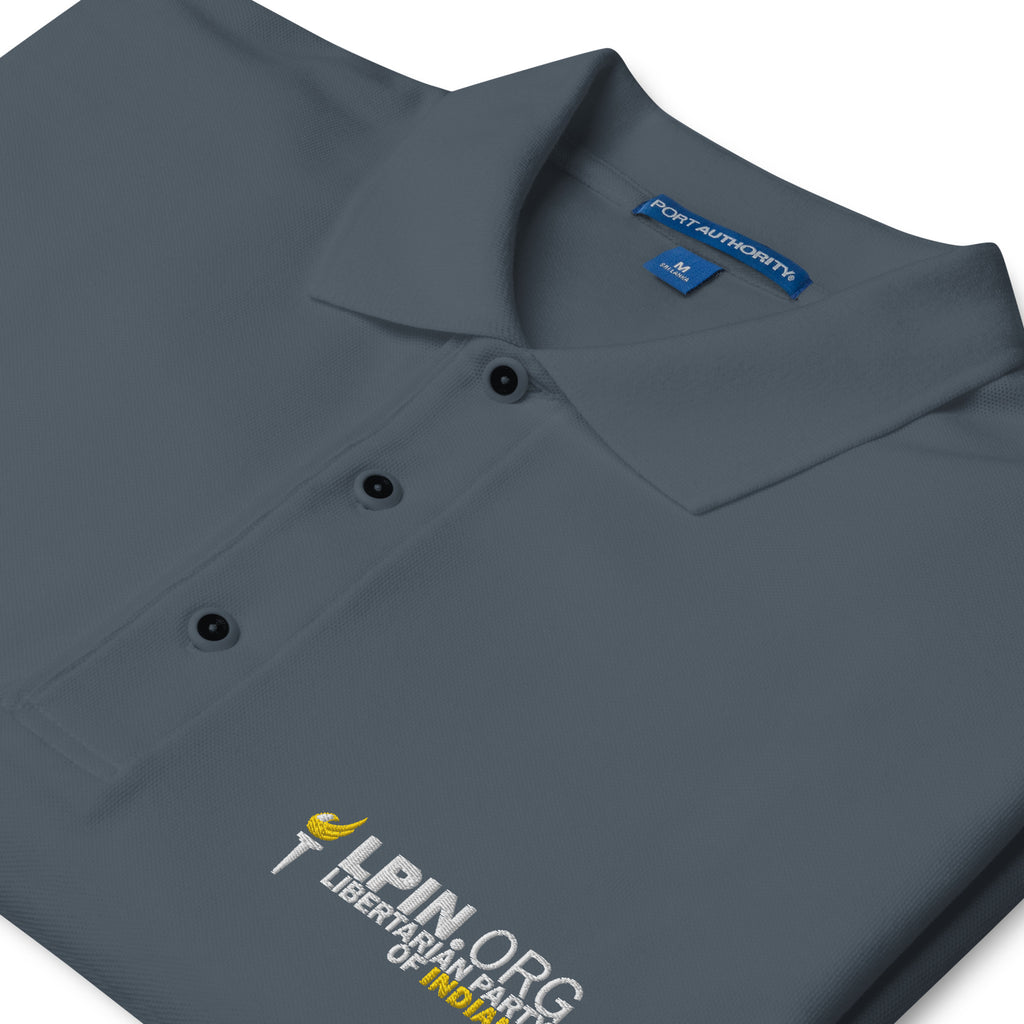 Libertarian Party of Indiana Men's Premium Polo - Proud Libertarian - Libertarian Party of Indiana