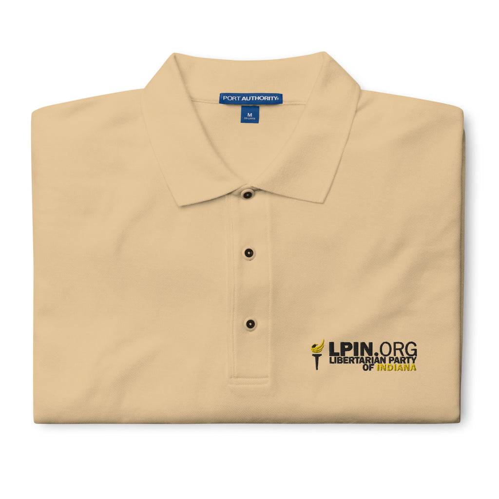 Libertarian Party of Indiana Men's Premium Polo - Proud Libertarian - Libertarian Party of Indiana