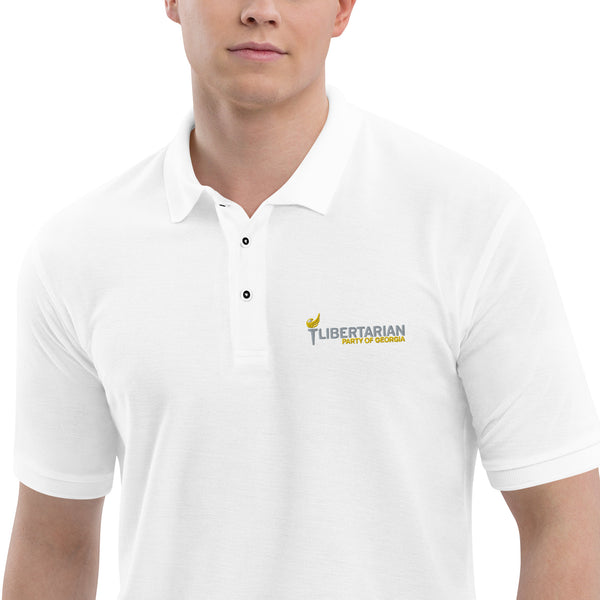 Libertarian Party of Georgia Men's Premium Polo - Proud Libertarian - Libertarian Party of Georgia