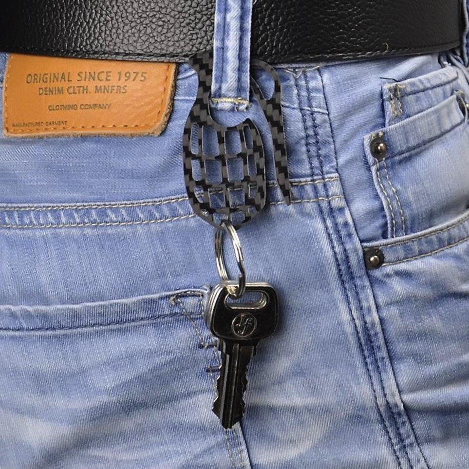 Real Carbon Fiber Grenade Shaped Key Holder [Limited Edition] - Proud Libertarian - Simply Carbon Fiber