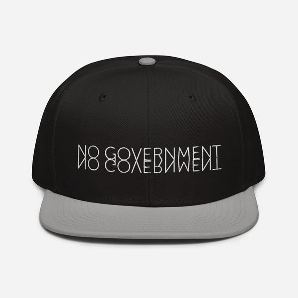 NO GOVERNMENT Snapback Hat - Proud Libertarian - Proud Libertarian