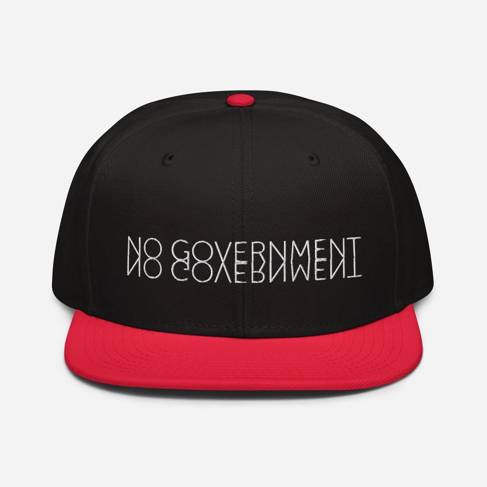 NO GOVERNMENT Snapback Hat - Proud Libertarian - Proud Libertarian