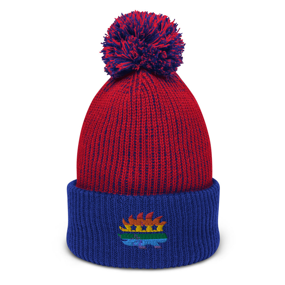 LGBT Porcupine Pom-Pom Beanie - Proud Libertarian - Proud Libertarian