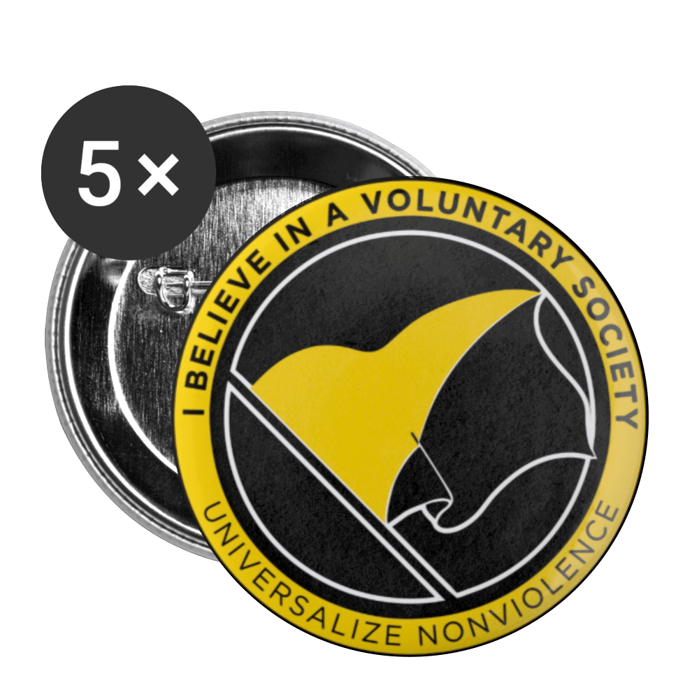 Ancap Buttons large 2.2'' (5-pack) - Proud Libertarian - Proud Libertarian