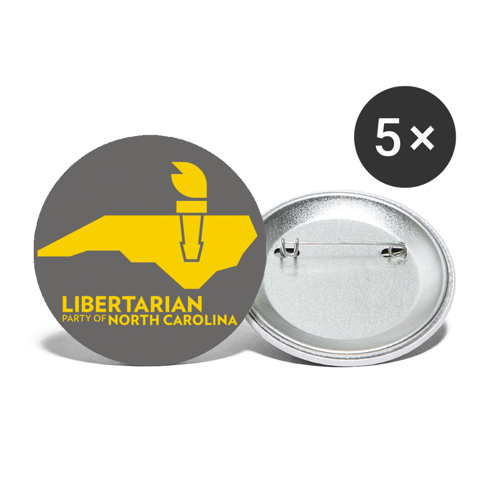 LPNC Buttons large 2.2'' (5-pack) - Proud Libertarian - Libertarian Party of North Carolina