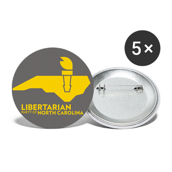 LPNC Buttons small 1'' (5-pack) - Proud Libertarian - Libertarian Party of North Carolina