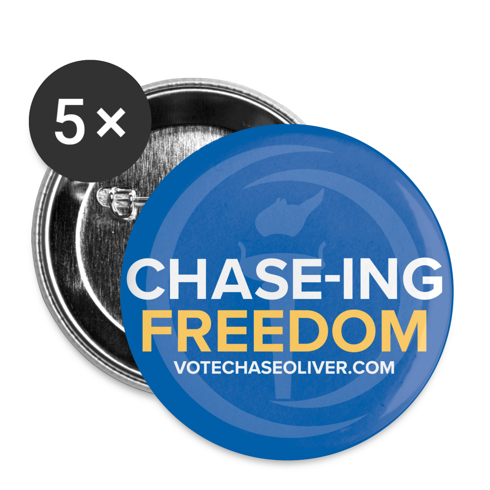 Chase-ing Freedom Chase Oliver for President Buttons large 2.2'' (5-pack) - white