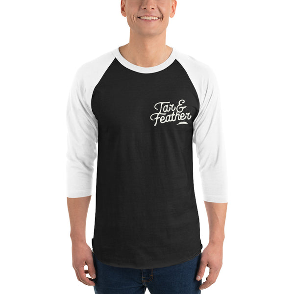 Tar and Feather 3/4 sleeve raglan shirt - Proud Libertarian - The Brian Nichols Show