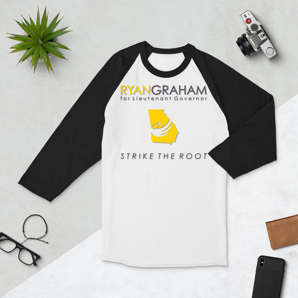 Ryan Graham for Georgia 3/4 sleeve raglan shirt - Proud Libertarian - Graham for Georgia