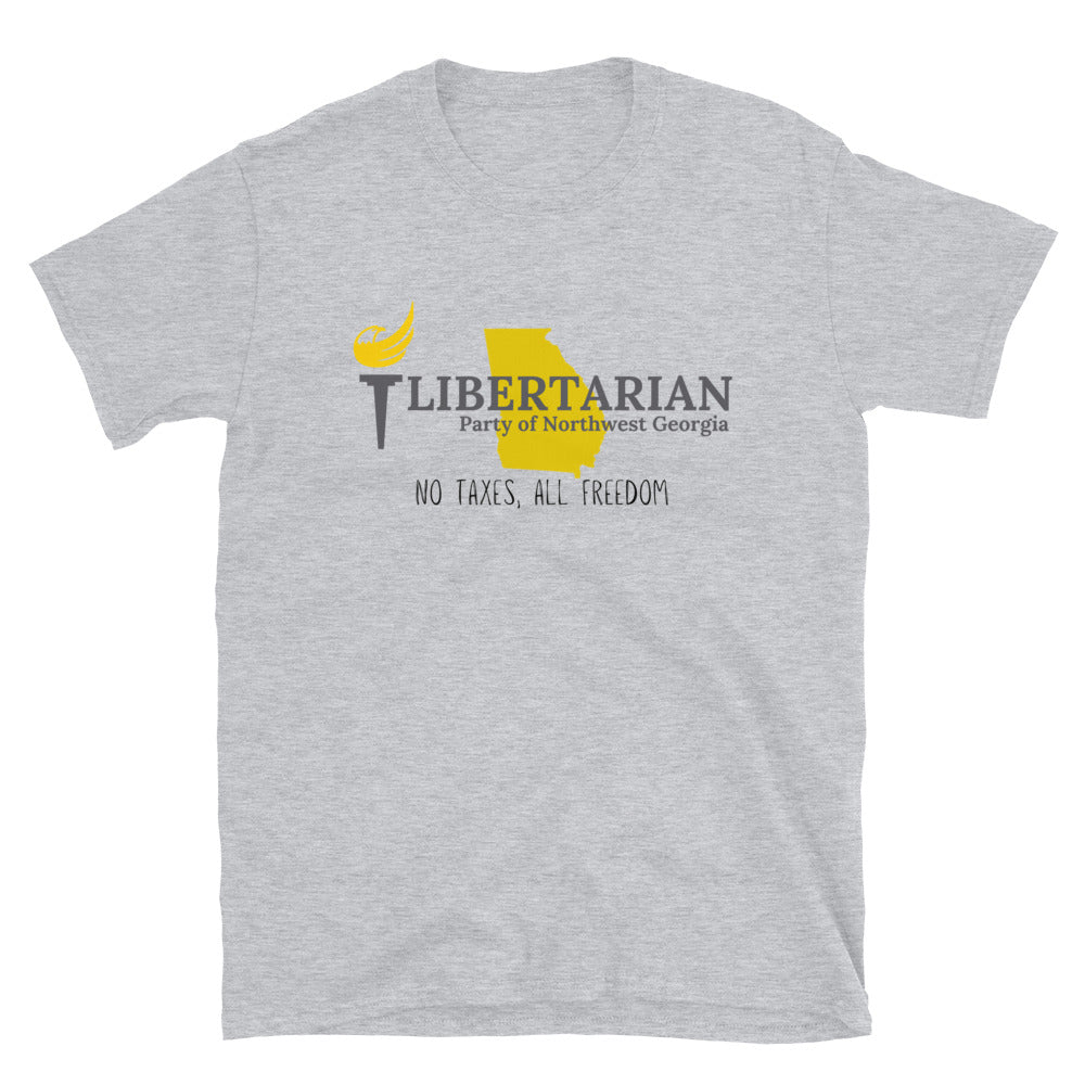 Libertarian Party of Northwest Georgia Short-Sleeve Unisex T-Shirt - Proud Libertarian - Libertarian Party of Georgia