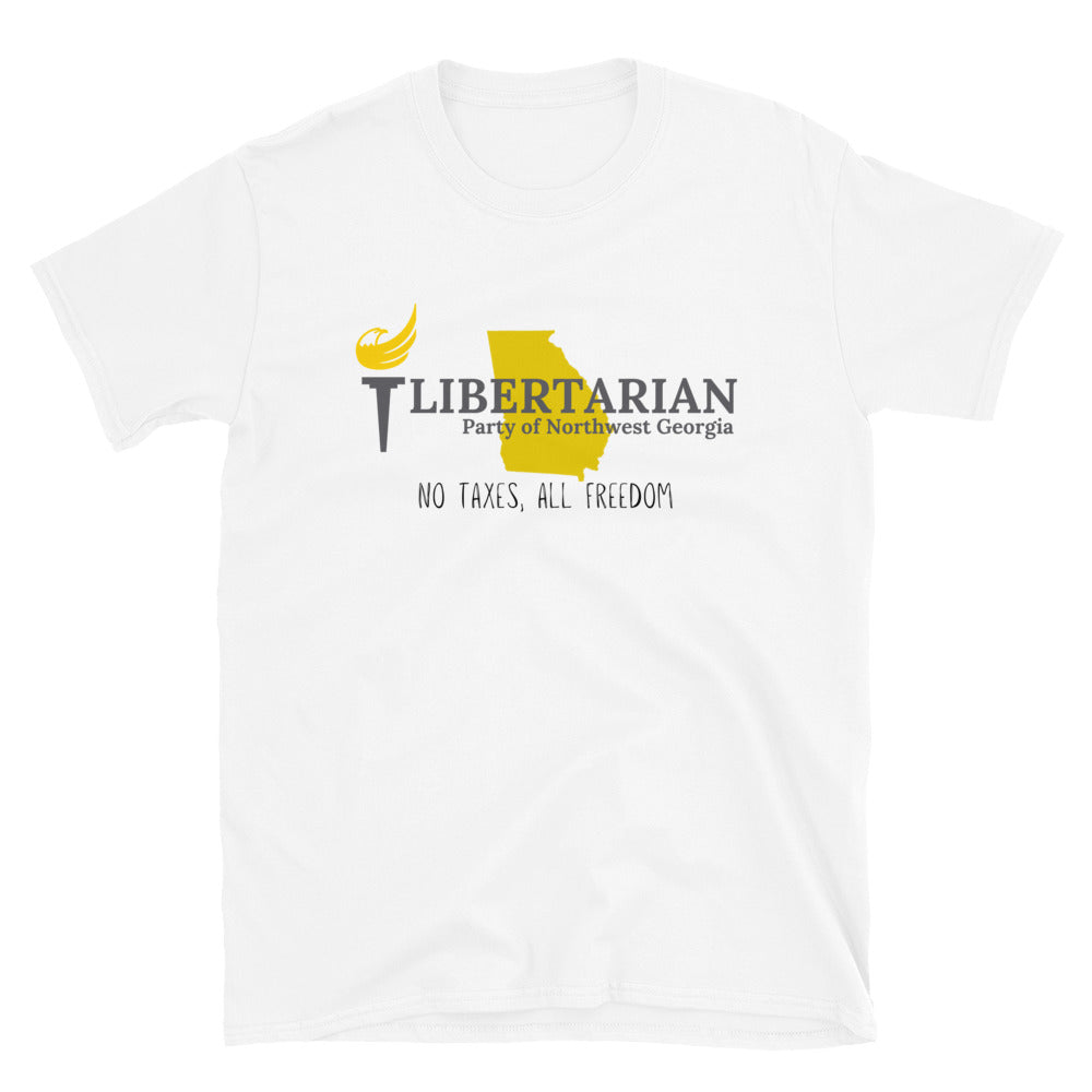 Libertarian Party of Northwest Georgia Short-Sleeve Unisex T-Shirt - Proud Libertarian - Libertarian Party of Georgia