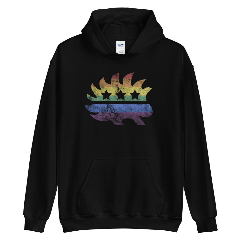 LGBTQ+ Pride Porcupine Unisex Hoodie - Proud Libertarian - Proud Libertarian