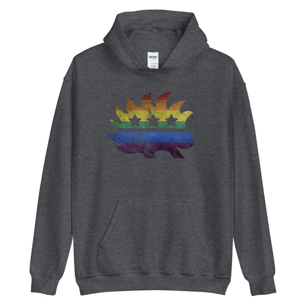 LGBTQ+ Pride Porcupine Unisex Hoodie - Proud Libertarian - Proud Libertarian