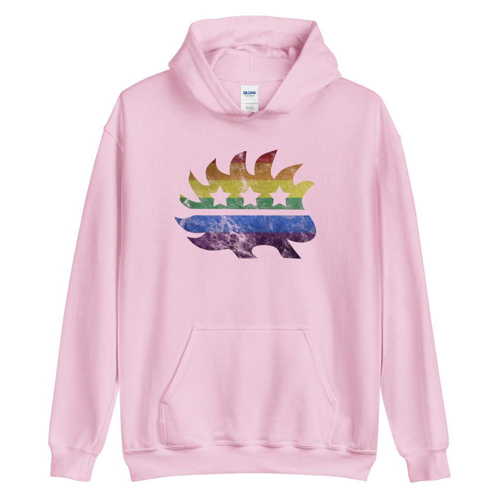 LGBTQ+ Pride Porcupine Unisex Hoodie - Proud Libertarian - Proud Libertarian