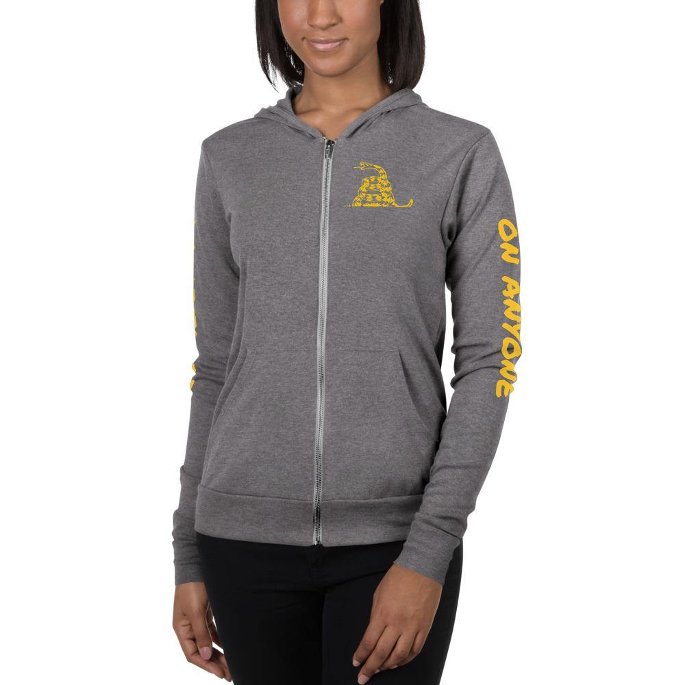 Don't Tread on Anyone Unisex zip hoodie - Proud Libertarian - Proud Libertarian