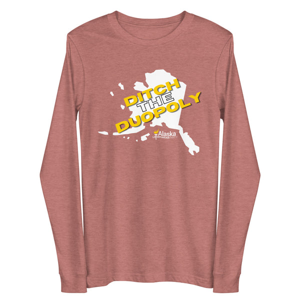 Ditch the Duopoly - Alaska LP Unisex Long Sleeve Tee - Proud Libertarian - Alaska Libertarian Party