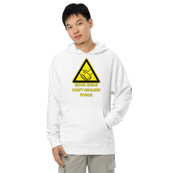 Good Ideas Don't Require Force Unisex midweight hoodie - Proud Libertarian - The Brian Nichols Show