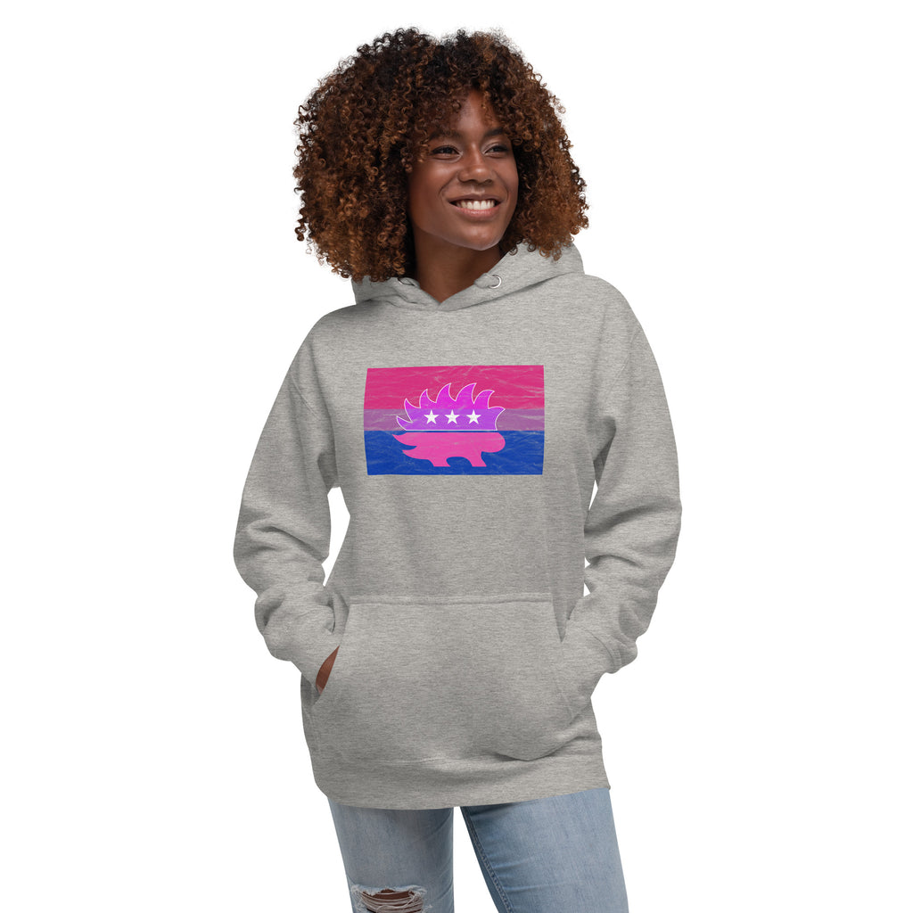 Libertarian Porcupine - LGBTQ - Bisexual Unisex Hoodie - Proud Libertarian - Proud Libertarian