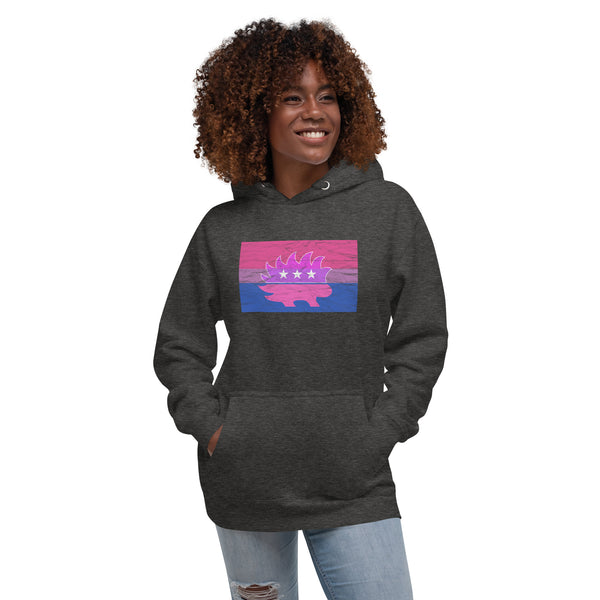 Libertarian Porcupine - LGBTQ - Bisexual Unisex Hoodie - Proud Libertarian - Proud Libertarian