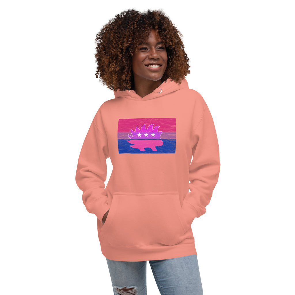 Libertarian Porcupine - LGBTQ - Bisexual Unisex Hoodie - Proud Libertarian - Proud Libertarian