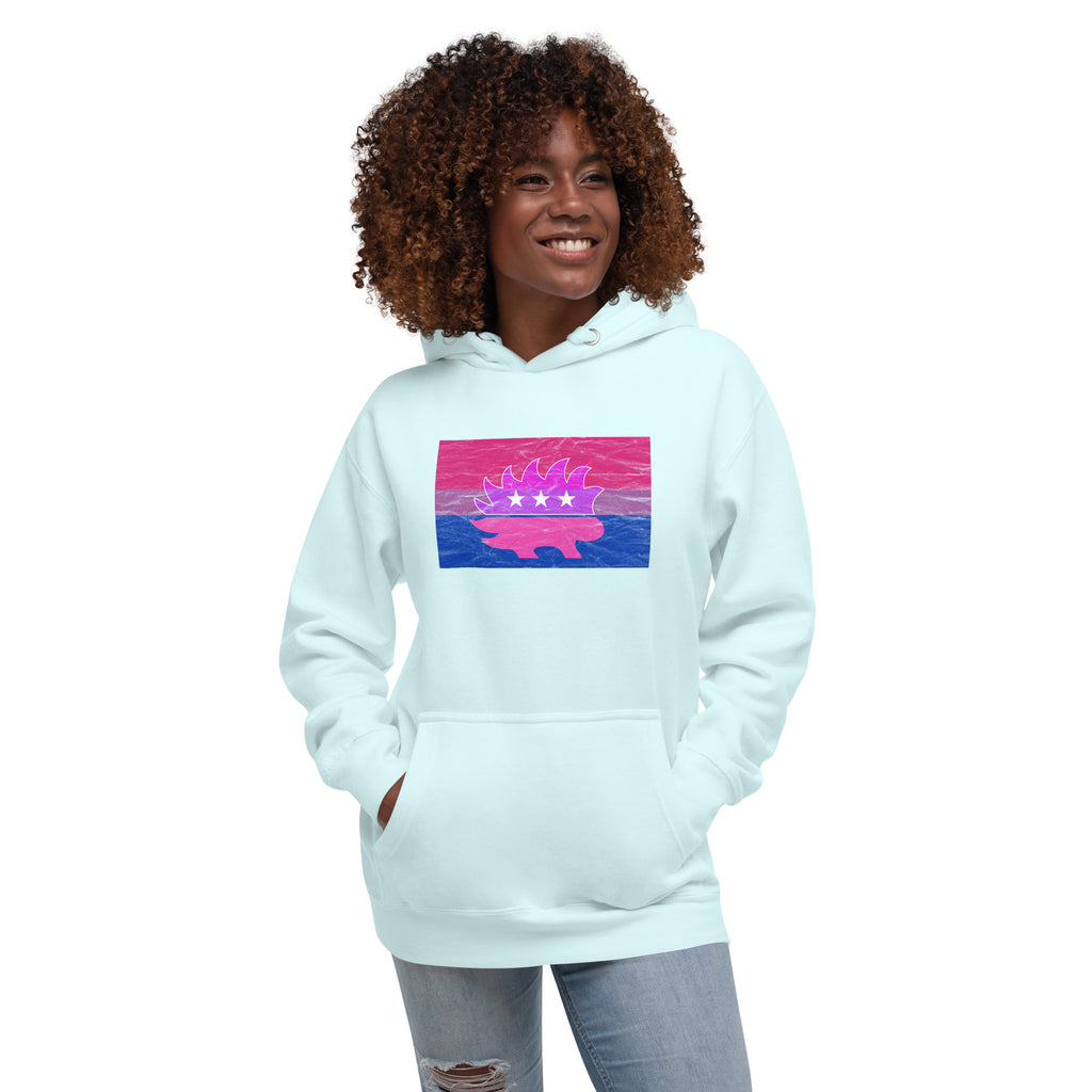 Libertarian Porcupine - LGBTQ - Bisexual Unisex Hoodie - Proud Libertarian - Proud Libertarian