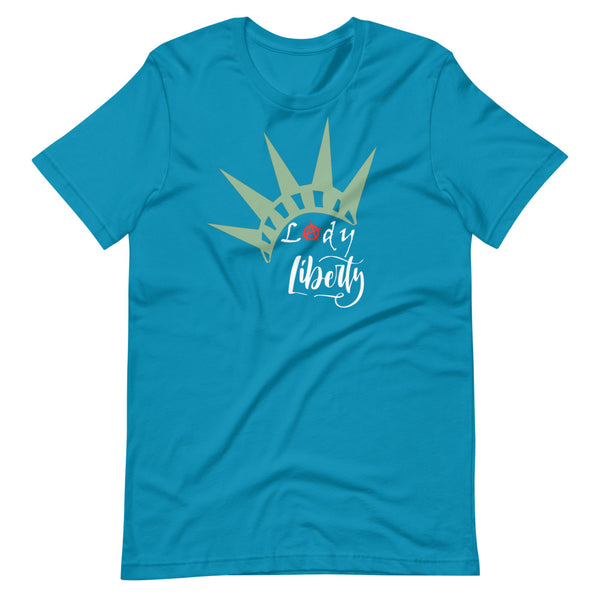 Lady Liberty Short-Sleeve Unisex T-Shirt - Proud Libertarian - Rachael Revolution