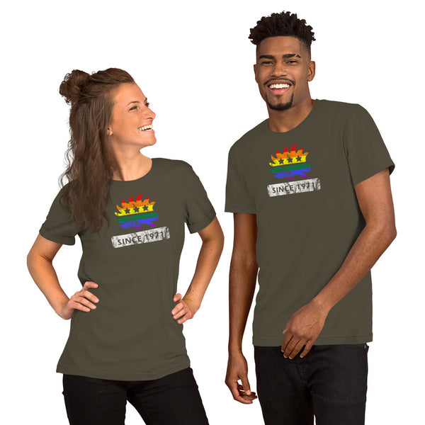 LGBTQ Pride Porcupine since 1971 Short-Sleeve Unisex T-Shirt - Proud Libertarian - Proud Libertarian